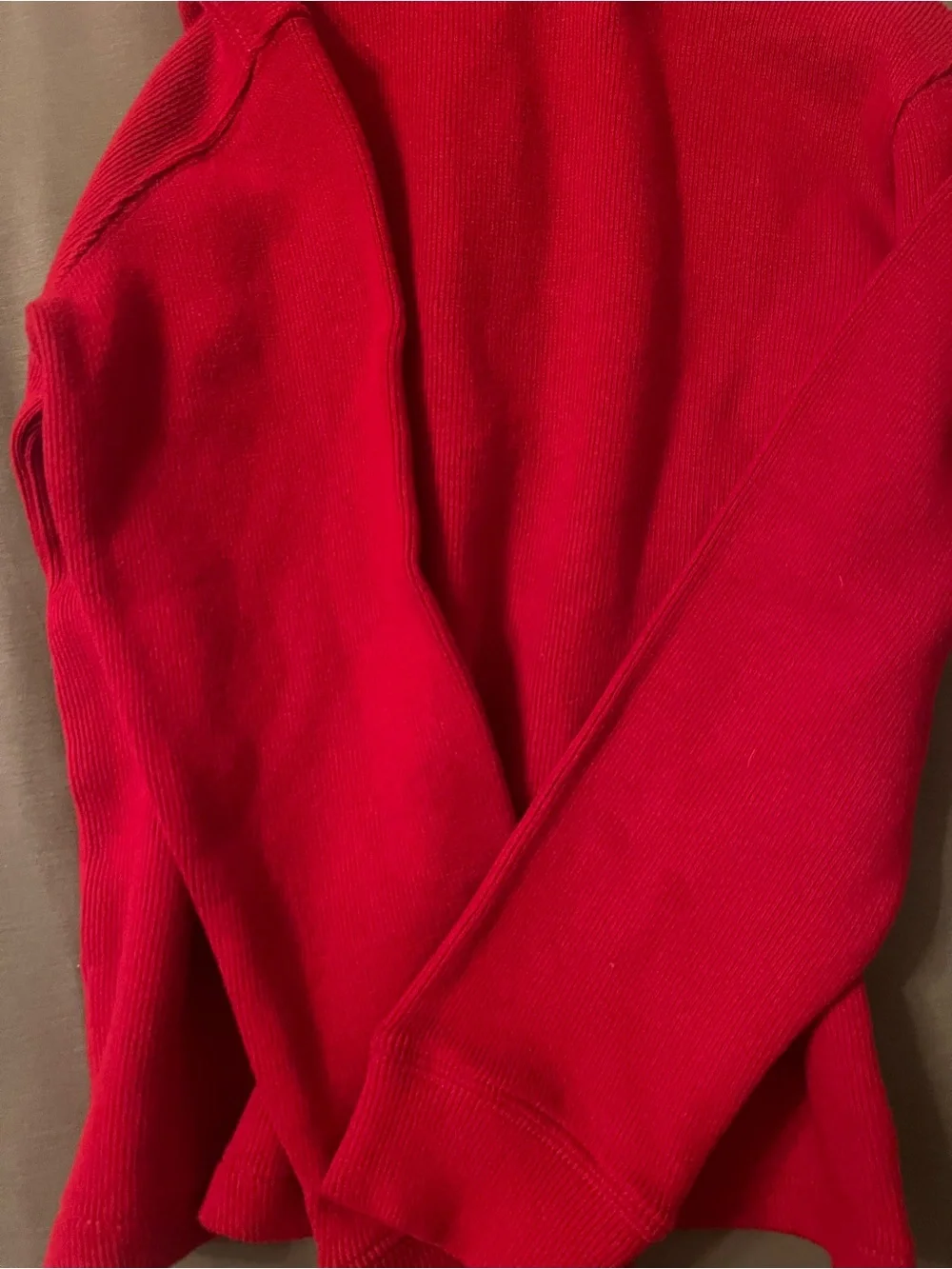Red Quarter-Zip Sweater - Polo by Ralph Lauren kids size 7 100% cotton